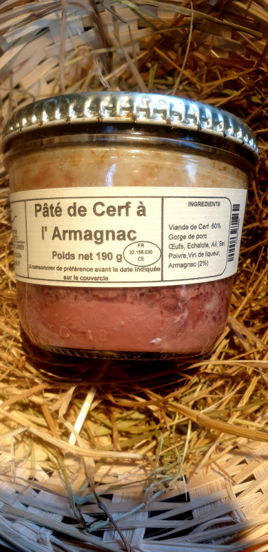Pâté de Cerf à l' Armagnac 180g