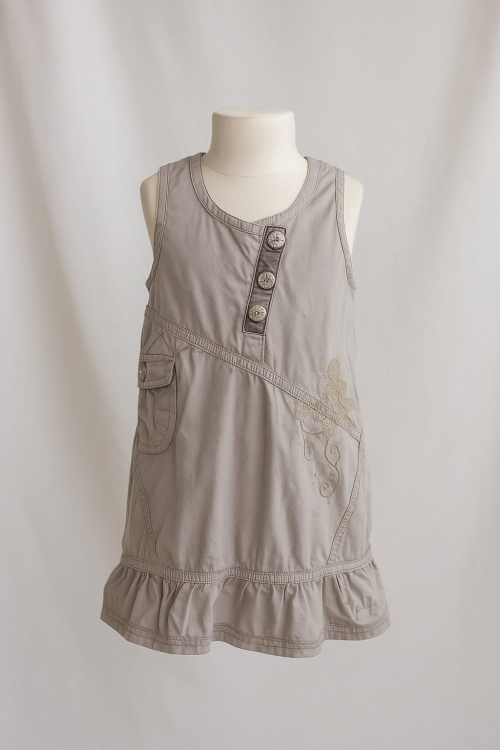 ROBE GRISE / BEIGE KID KANAI TAILLE 18 MOIS