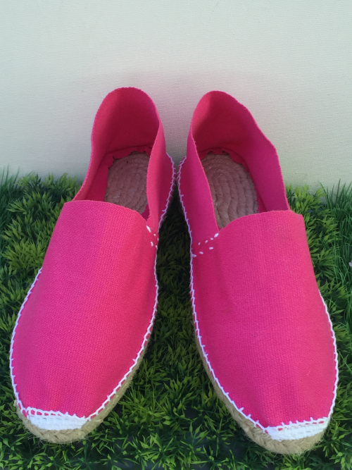 Espadrilles unies ROSE FUSCHIA