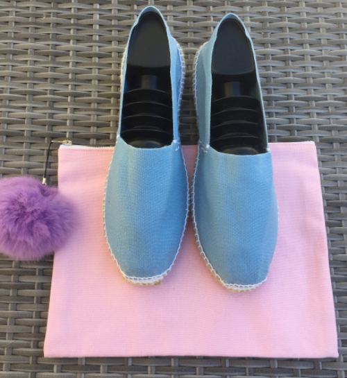 Espadrilles unies BLEU PASTEL