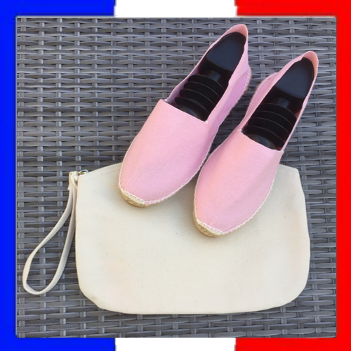 Espadrilles unies ROSE POUDRE