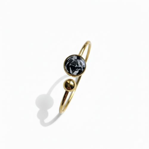 Bracelet jonc doré rond - Bjanka