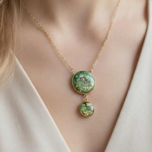 Collier sautoir doré longueur ajustable - Ghanimma