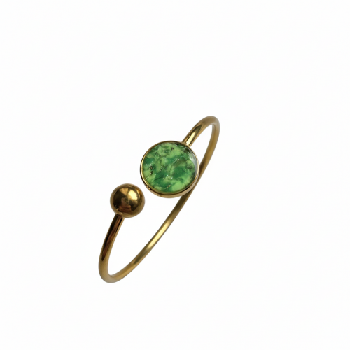 Bracelet jonc doré rond - Ghanimma