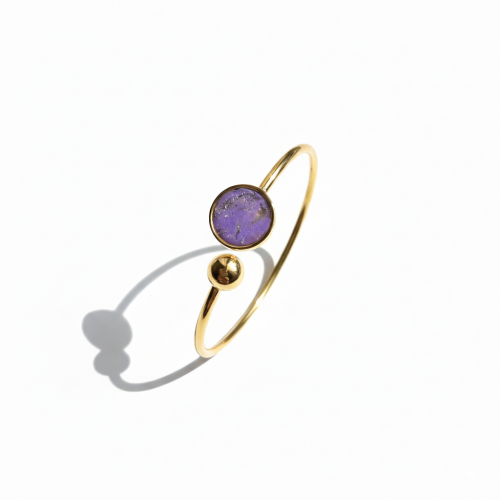 Bracelet jonc doré rond - Sophie