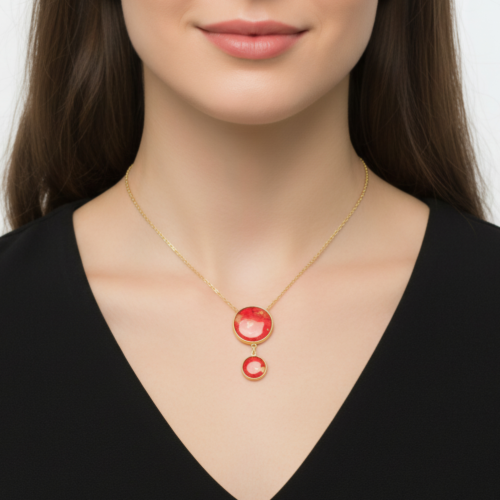 Collier sautoir doré longueur ajustable - Nata