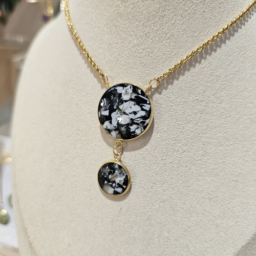 Collier sautoir doré longueur ajustable - Bjanka