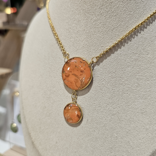 Collier sautoir doré longueur ajustable - Stojanka