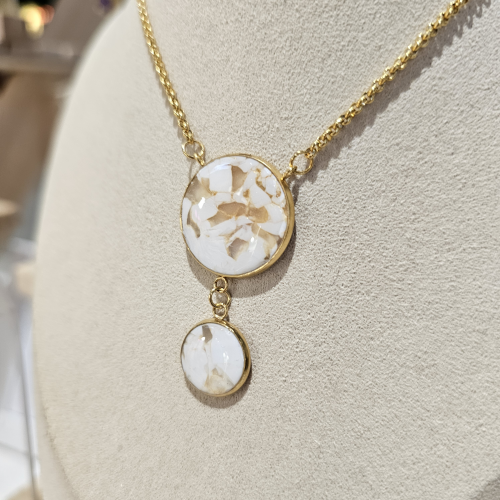 Collier sautoir doré longueur ajustable - Mileva