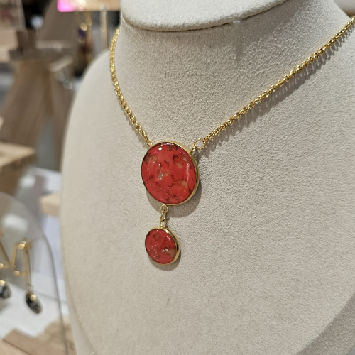 Collier sautoir doré longueur ajustable - Nata