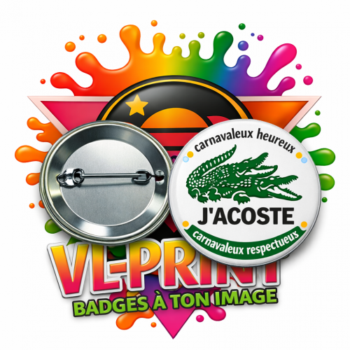 Badge humoristique " J'acoste"