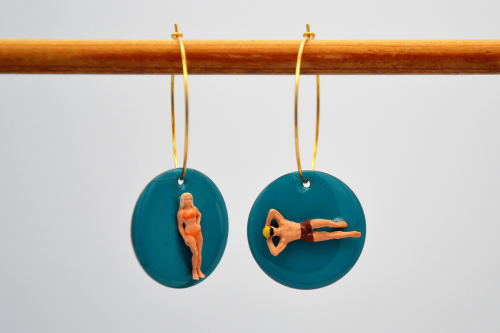 Boucles d'oreilles " La piscine "