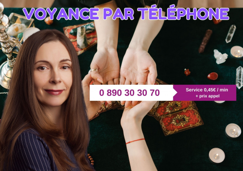 Pour une voyance par téléphone, il suffit d'appeler le 01 71 19 23 38 en consultation privée ou le 0890 30 30 70 en consultation audiotel sans CB avec une voyante ou un médium reconnu