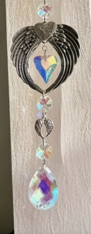 Attrape soleil « ailes ange argentées »