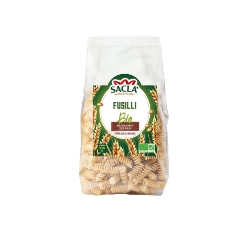 Fusilli demi complètes bio 500 gr