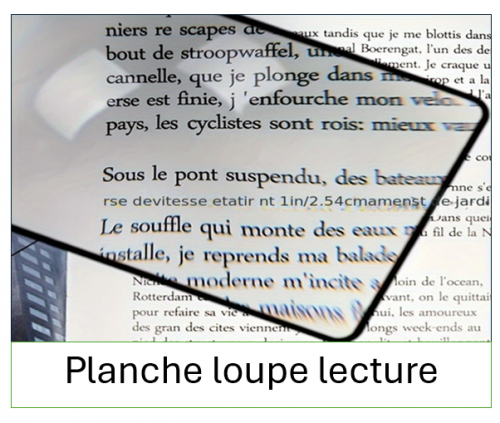 accessoire pour confort lecture loupe plate