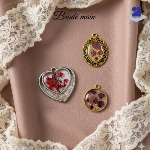 Médaillon fleure séchée Artisanal 1