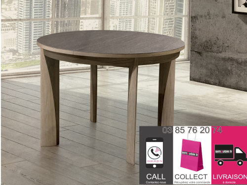 Table de repas ronde en chêne