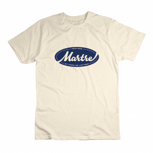 T-shirt sérigraphié - ovale bleu - Martre