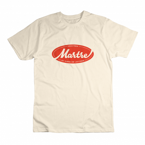 T-shirt sérigraphié - ovale rouge - Martre