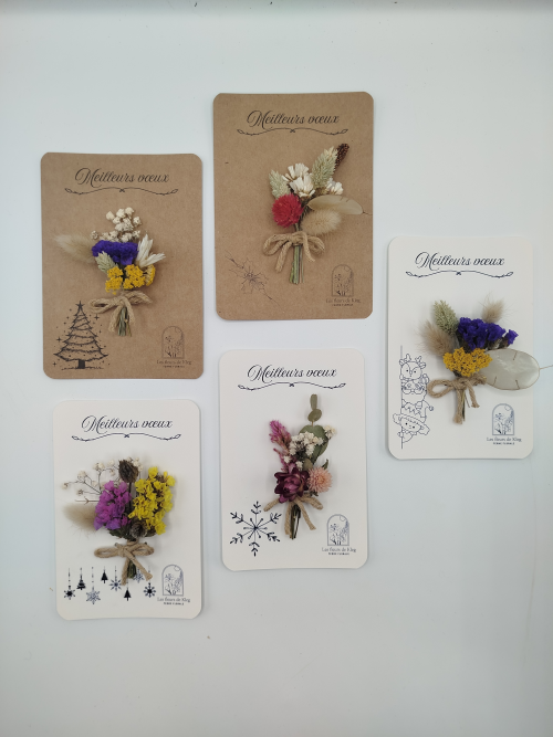 Carte fleurie "Meilleurs vœux"