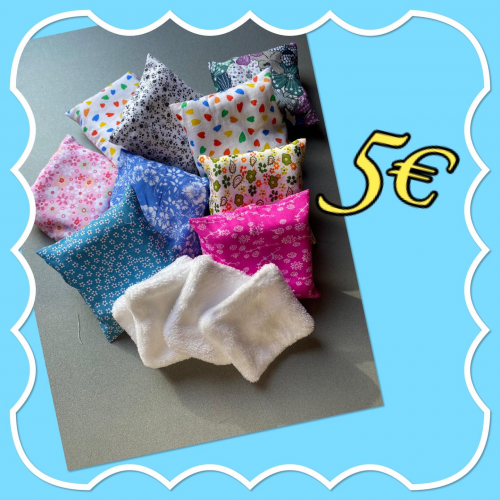 Carrés coton et pochette