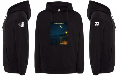 Sweat Plage de Trestraou Perros-Guirec "Nuit Lune"