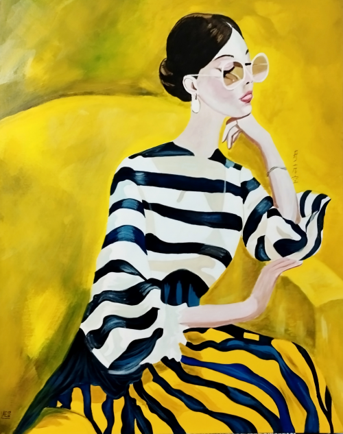 femme assise