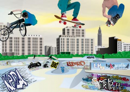 Illustration Skatepark LH - A3