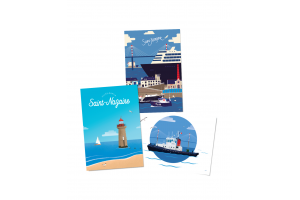 Lot de 3 cartes postales