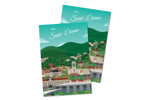 Deux cartes postales Saint-Étienne
