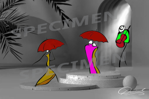 Tableau 9 - Les parapluies