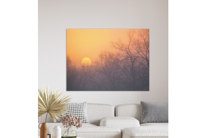 BRUME ROMANTIQUE  Photo sur toile d'un lever de soleil à Vannes, Golfe du Morbihan