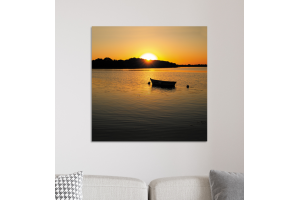 INSTANT MAGIQUE Photo sur toile, d'un lever de soleil à Conleau, Golfe du Morbihan