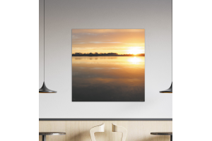 LUMINEUX  Photo sur toile, d'un lever de soleil à Vannes, Golfe du Morbihan