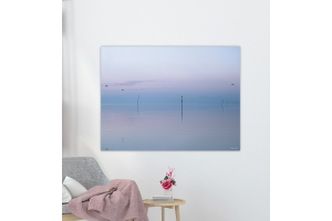 OUATE  Photo sur toile d'une belle brume à l'aube, Vannes, Golfe du Morbihan