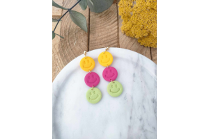 BOUCLES D'OREILLES SMILEY FELIZ