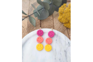 BOUCLES D'OREILLES SMILEY LUCKY