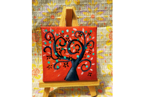 🌿 Mini-arbre de rêve – Toile unique