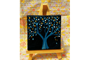 🌿 Mini-arbre de rêve – Toile unique