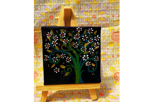 🌿 Mini-arbre de rêve – Toile unique