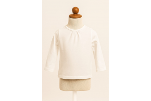 TEE SHIRT MANCHE LONGUE BLANC KIMBALOO TAILLE 12 MOIS