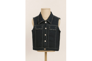 VESTE EN JEANS SANS MANCHE DACHAOLIU TAILLE 6 ANS