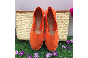 Espadrilles unies ORANGE