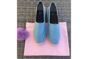 Espadrilles unies BLEU PASTEL