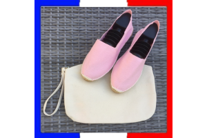 Espadrilles unies ROSE POUDRE