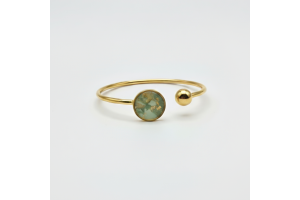 Bracelet jonc doré rond - Nadja