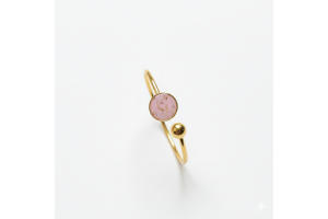 Bracelet jonc doré rond - Emma