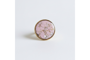 Bague dorée ronde ajustable - Emma