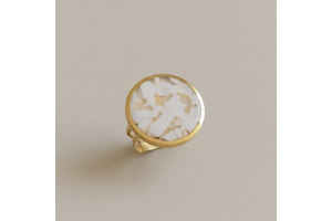 Bague dorée ronde ajustable - Mileva